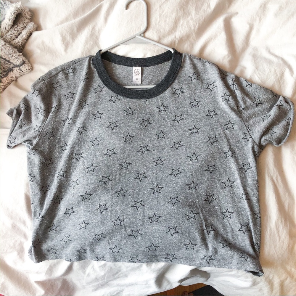 cropped star tee